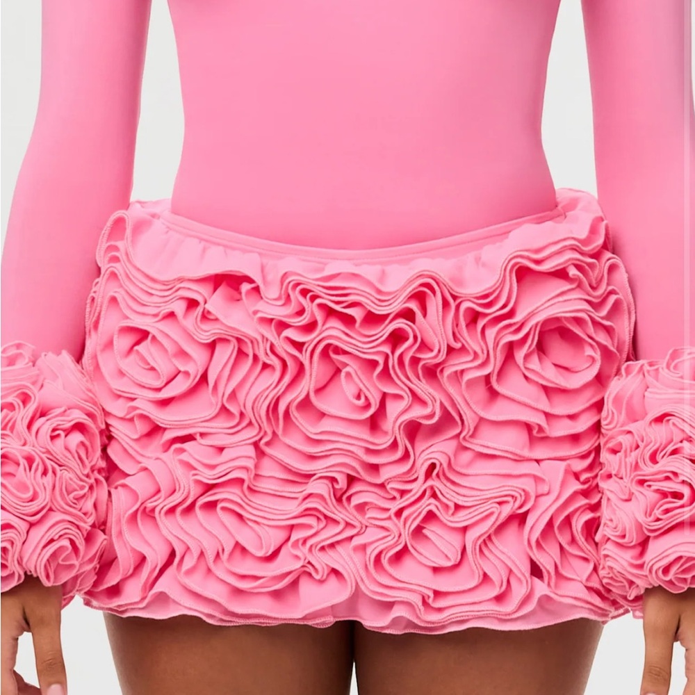 Naked Wardrobe Pink Roses Mini Skort